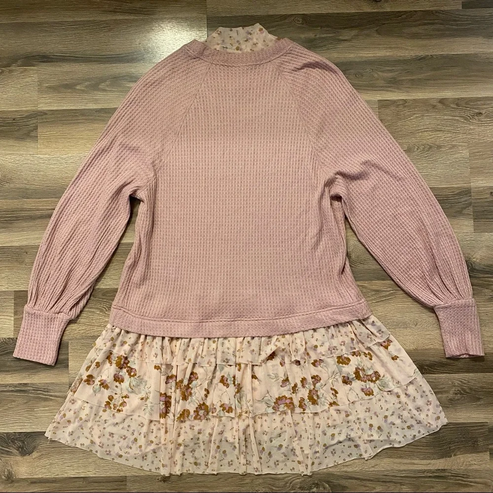 Free People Opposites Attract Pink Sweater Dress - Picture 3 of 9